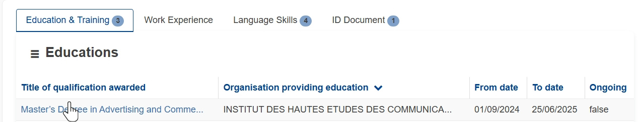 education and training