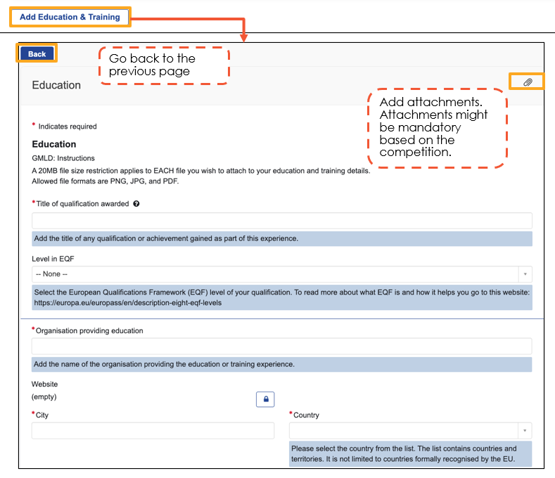 education data to insert