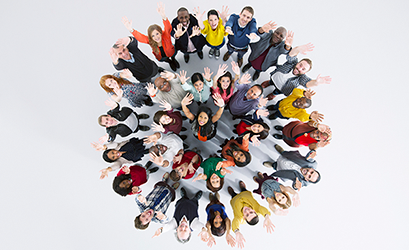 Picture of people lifting hand to the sky