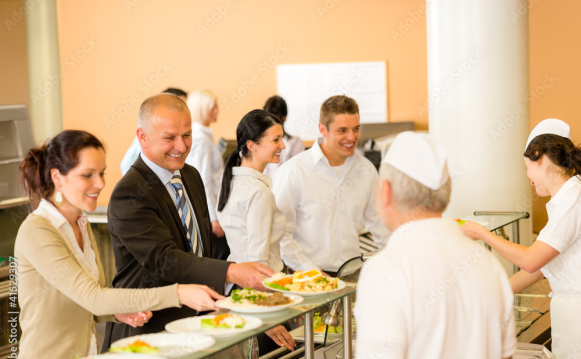 people at the canteen
