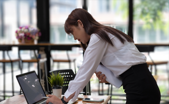 girl at work