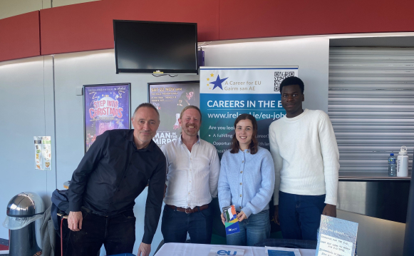 people in a careers fair