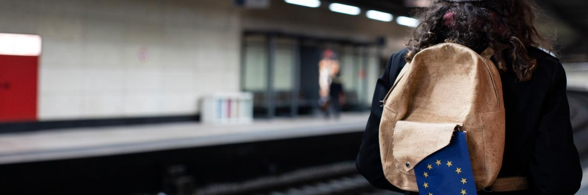 girl waiting for a train