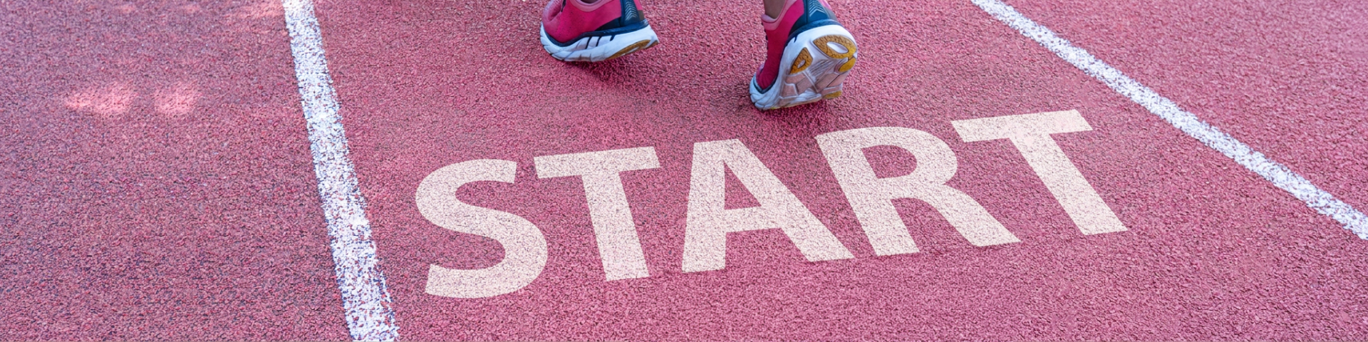a runner at a starting line