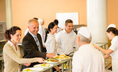 people at the canteen